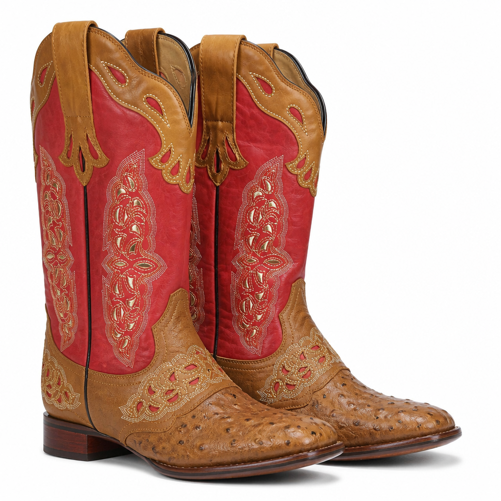 Brenda | Womens Western Riding Square Toe Chunky Heel Long Boots