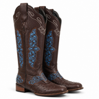 Brenda | Womens Western Riding Square Toe Chunky Heel Long Boots