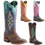 Brenda | Womens Western Riding Square Toe Chunky Heel Long Boots