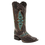 Brenda | Womens Western Riding Square Toe Chunky Heel Long Boots