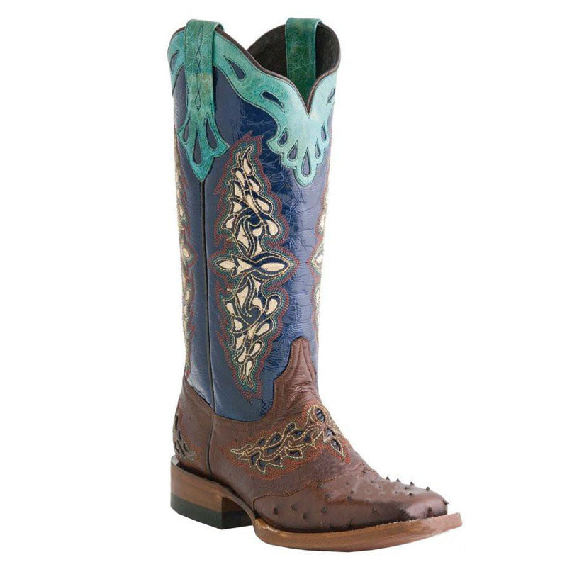 Brenda | Womens Western Riding Square Toe Chunky Heel Long Boots