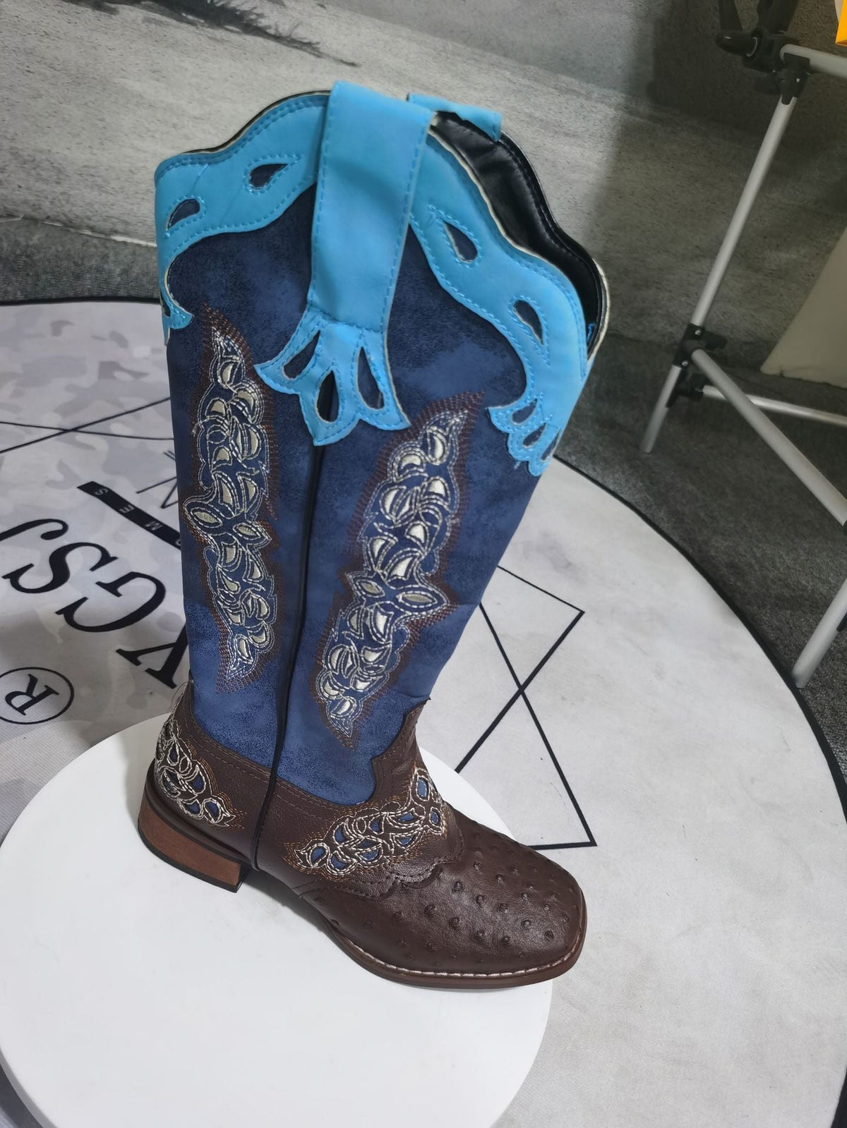 Brenda | Womens Western Riding Square Toe Chunky Heel Long Boots