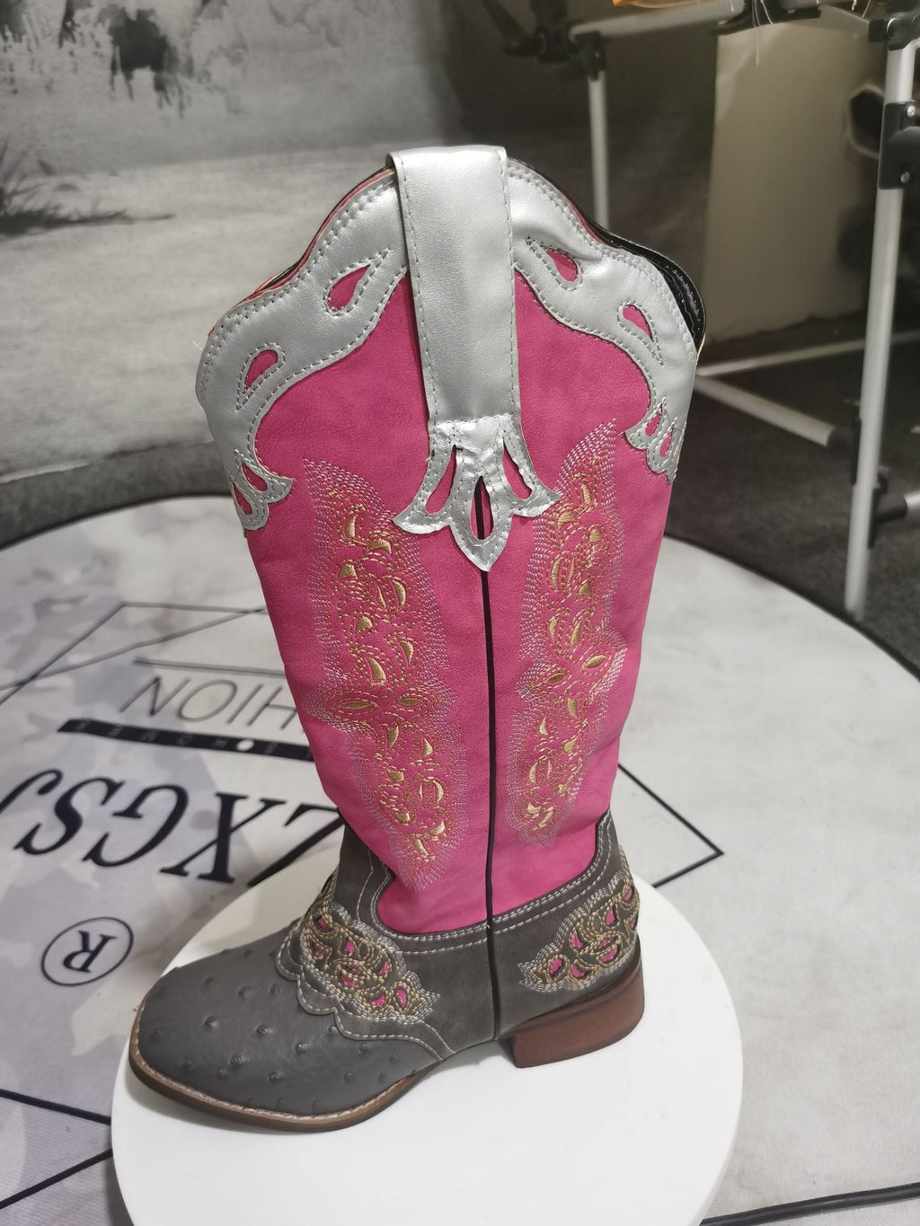 Brenda | Womens Western Riding Square Toe Chunky Heel Long Boots