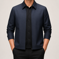 Brett | Mens Blazer Jacket Lapel Business Formal Smart Suit Coat, Navy Blue