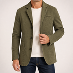 Brian | Mens Lightweight Casual Cotton Suit Collar Jacket, Army Green