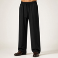 Briggs | Mens Wide Leg High Waisted Straight Quick Dry Casual Pants, Black