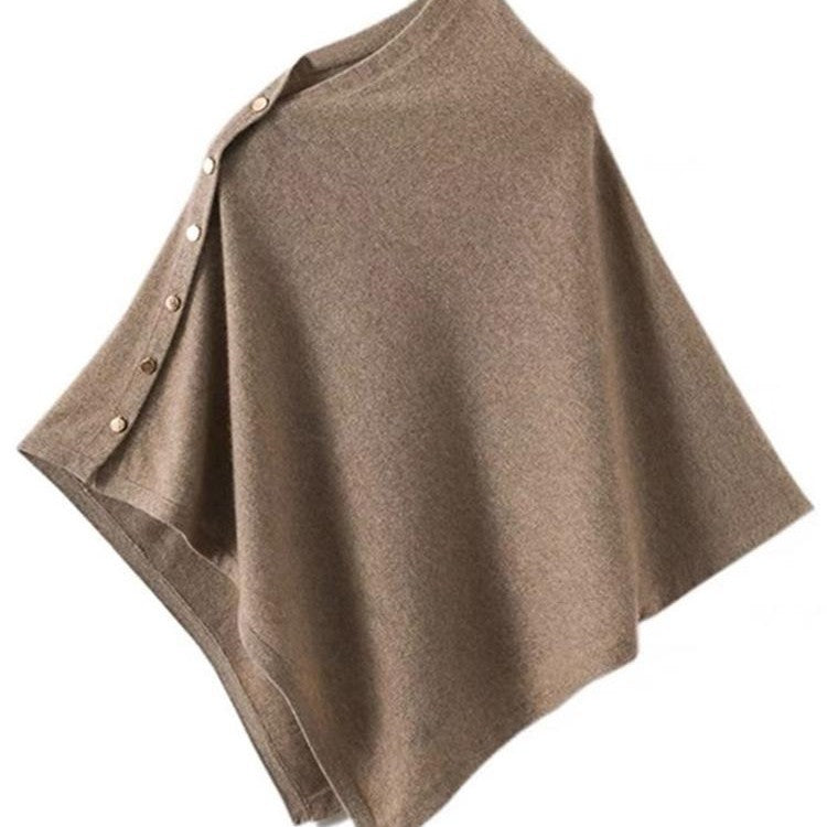 Brinley | Womens Cashmere Poncho Shawl Wrap Cape Warm Scarf