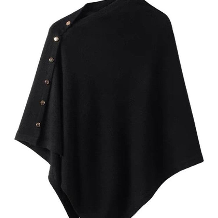 Brinley | Womens Cashmere Poncho Shawl Wrap Cape Warm Scarf