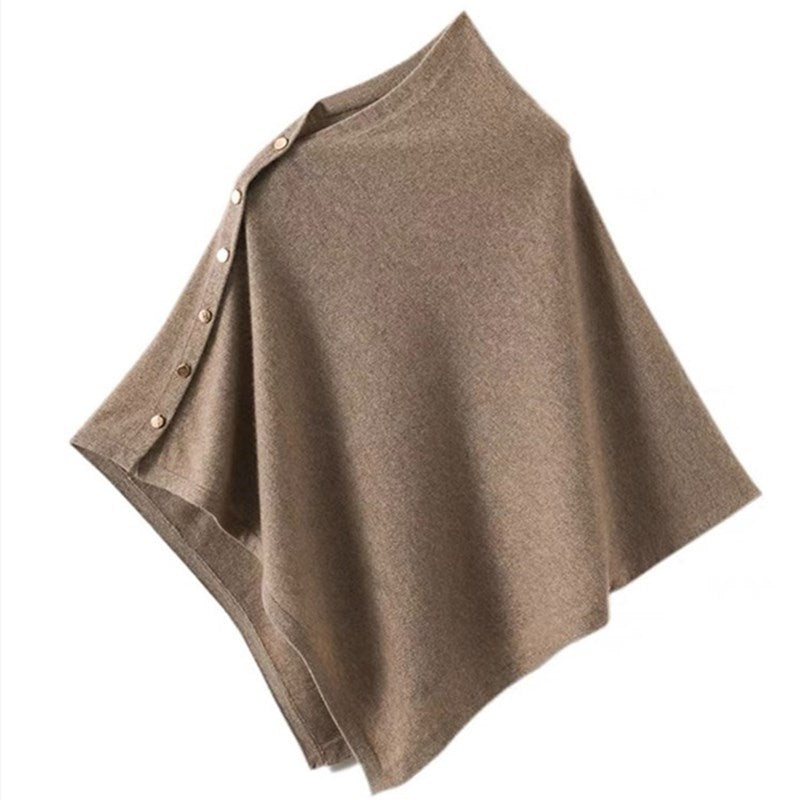 Brinley | Womens Cashmere Poncho Shawl Wrap Cape Warm Scarf