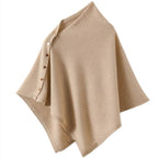 Brinley | Womens Cashmere Poncho Shawl Wrap Cape Warm Scarf