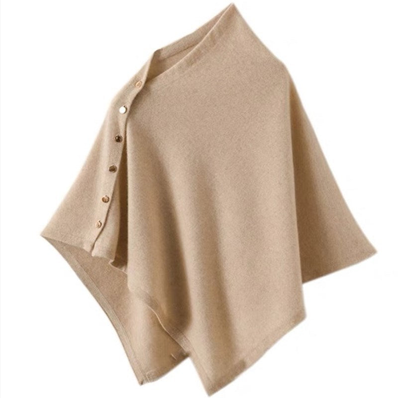 Brinley | Womens Cashmere Poncho Shawl Wrap Cape Warm Scarf