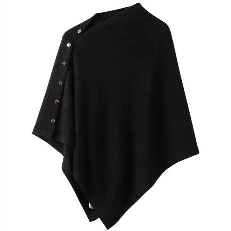 Brinley | Womens Cashmere Poncho Shawl Wrap Cape Warm Scarf