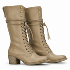 Brooklynn | Womens Warm Lined Lace Up Block Heel Knee High Winter Boots