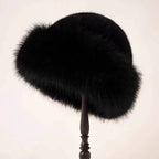 Bruno | Faux Fur Fisherman Bucket Hat - Black
