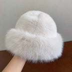 Bruno | Faux Fur Fisherman Bucket Hat - Cream