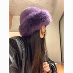 Bruno | Faux Fur Fisherman Bucket Hat - Purple