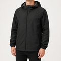 Bryce | Mens Water Resistant Hooded Windbreaker Jacket, Black