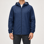 Bryce | Mens Water Resistant Hooded Windbreaker Jacket, Navy Blue