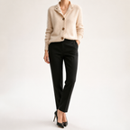 Bryn | Womens Long Oversized Soft Viscose Button Knit Cardigan Sweater, Apricot