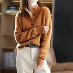 Bryn | Womens Long Oversized Soft Viscose Button Knit Cardigan Sweater, Caramel