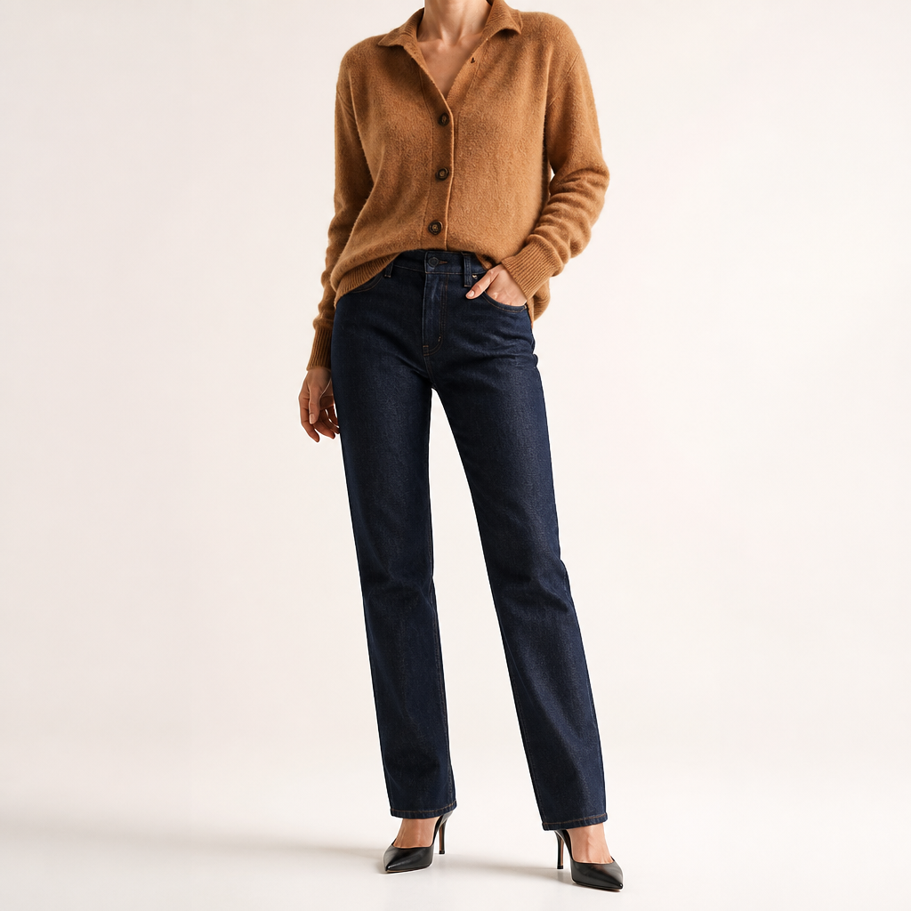 Bryn | Womens Long Oversized Soft Viscose Button Knit Cardigan Sweater, Caramel