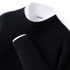 Callum | Mens Half Turtleneck Knitted Pullover Jumper - Black