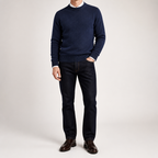 Callum | Mens Half Turtleneck Knitted Pullover Jumper, Royal Blue