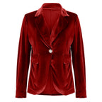Camille | Womens Slim Fit Velvet Blazer - 12