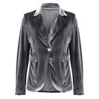 Camille | Womens Slim Fit Velvet Blazer - 21