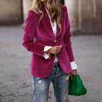 Camille | Womens Slim Fit Velvet Blazer - 6