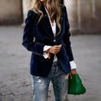 Camille | Womens Slim Fit Velvet Blazer - 8