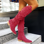 Camryn | Womens Suede Side Zip Low Heel Ankle Boots - 12