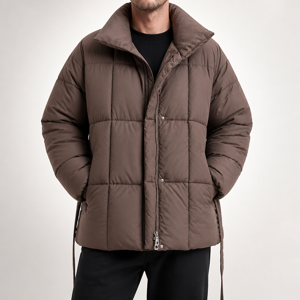 Candace | Womens Puffer Jacket Padded Warm Winter Coat, Brown