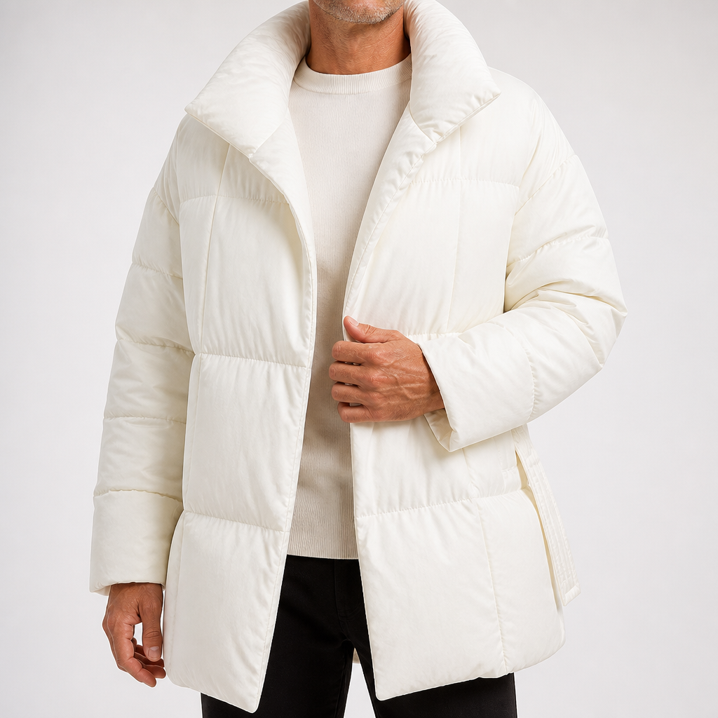 Candace | Womens Puffer Jacket Padded Warm Winter Coat, White