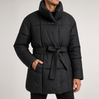 Candace | Womens Puffer Jacket Padded Warm Winter Coat, Black
