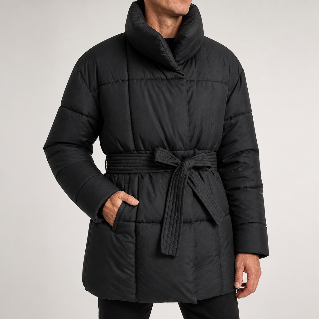 Candace | Womens Puffer Jacket Padded Warm Winter Coat, Black