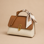 Carlotta | Womens Crossbody Bag Casual Shoulder Purse Handbag, Brown White