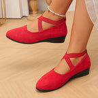 Carly | Womens Pointed Toe Wedge Comfortable Casual Loafers