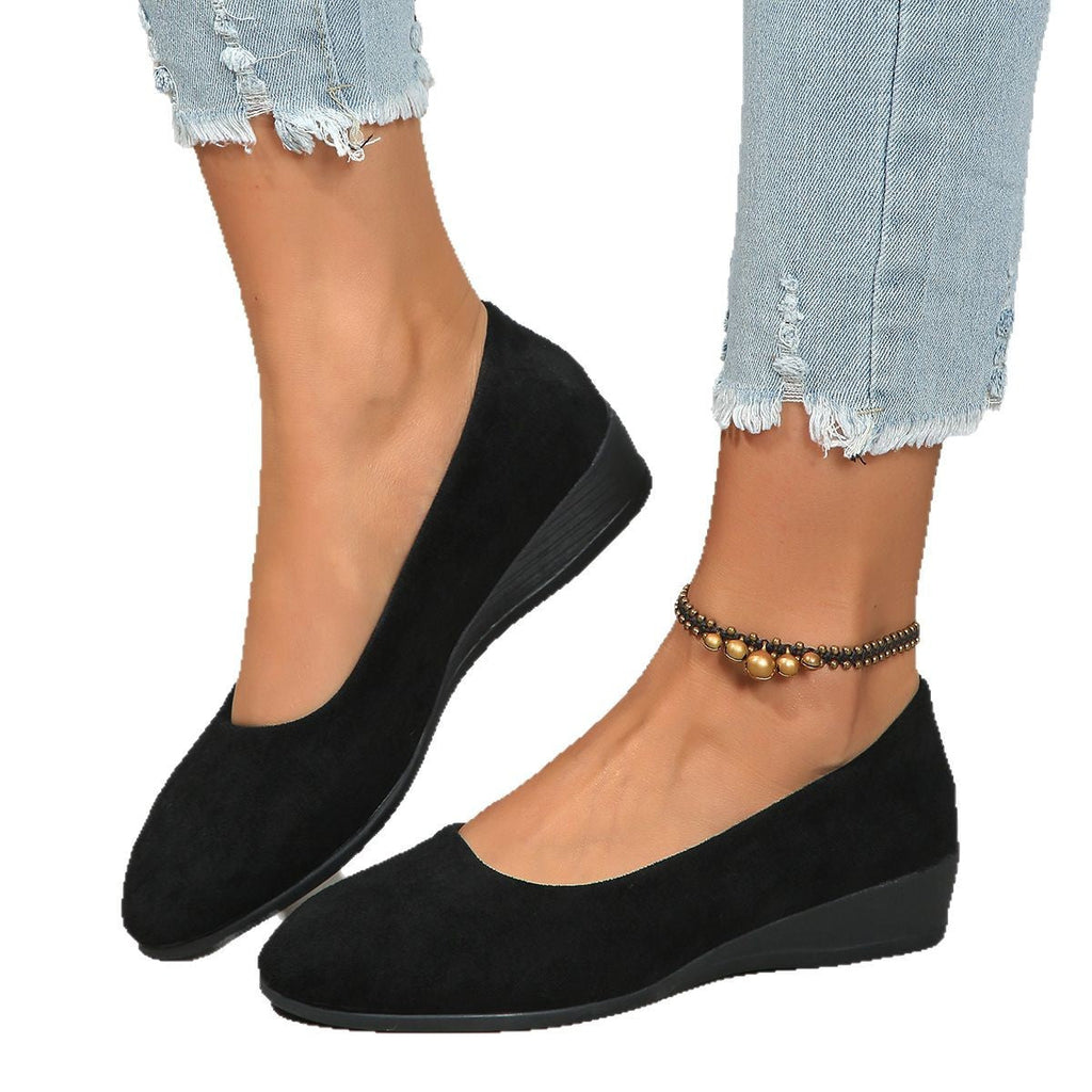 Carly | Womens Pointed Toe Wedge Comfortable Casual Loafers