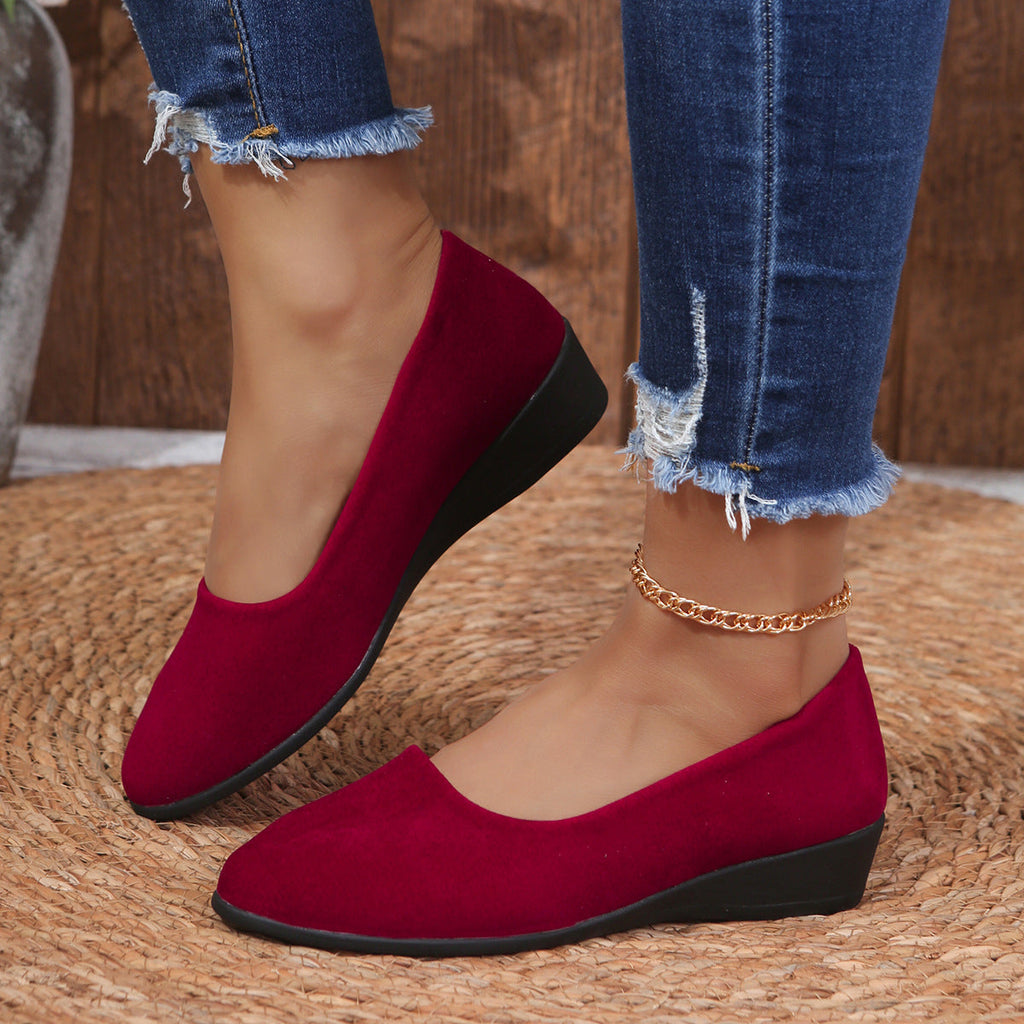 Carly | Womens Pointed Toe Wedge Comfortable Casual Loafers