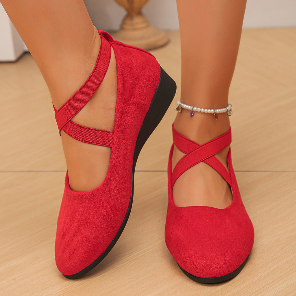 Carly | Womens Pointed Toe Wedge Comfortable Casual Loafers