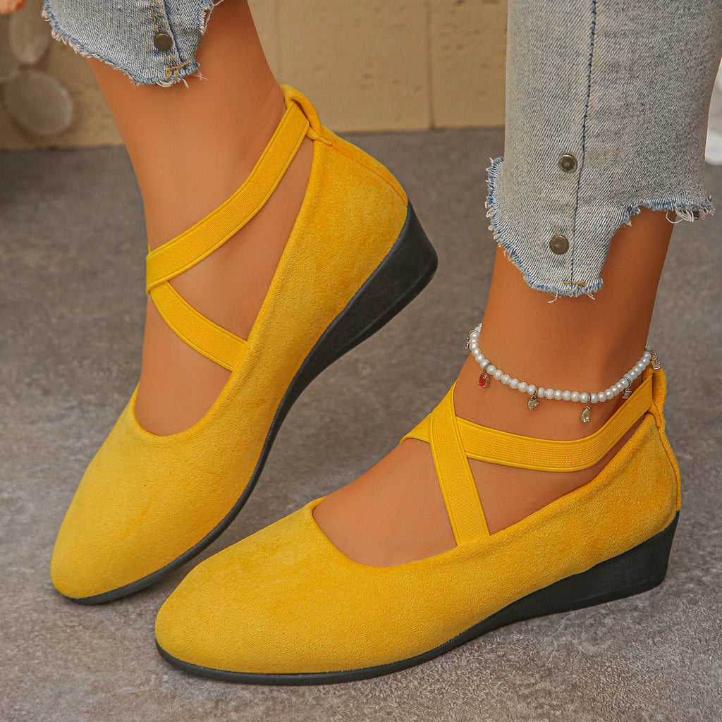 Carly | Womens Pointed Toe Wedge Comfortable Casual Loafers