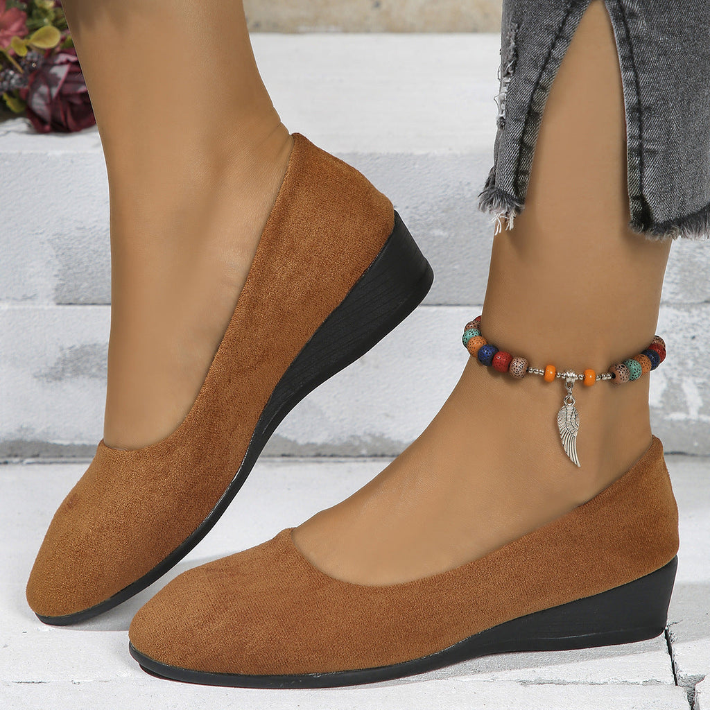 Carly | Womens Pointed Toe Wedge Comfortable Casual Loafers