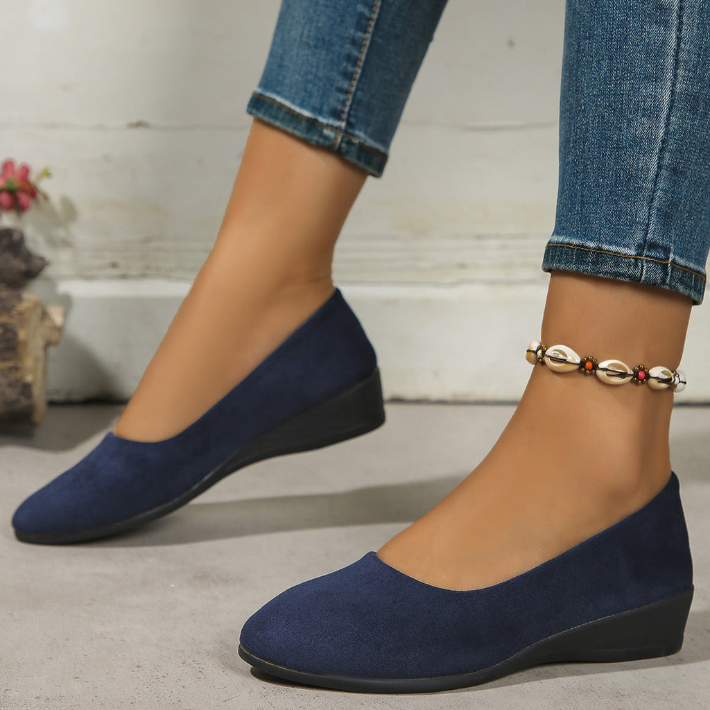 Carly | Womens Pointed Toe Wedge Comfortable Casual Loafers