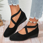 Carly | Womens Pointed Toe Wedge Comfortable Casual Loafers