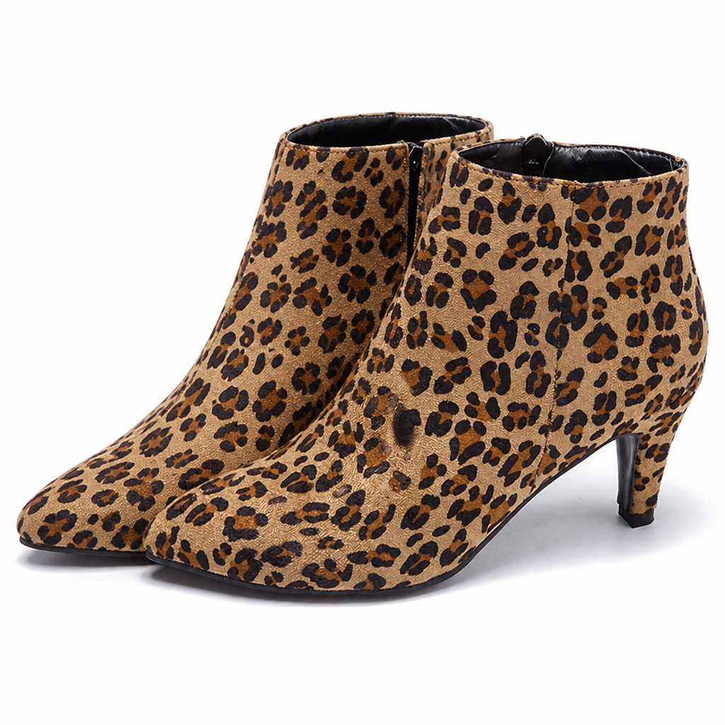 Carmela | Womens Suede Pointed Toe Stiletto Heel Ankle Boots Back Zip Booties