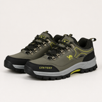Caroline | Womens Waterproof Leather Non Slip Walking Hiking Shoes, Army Green 2