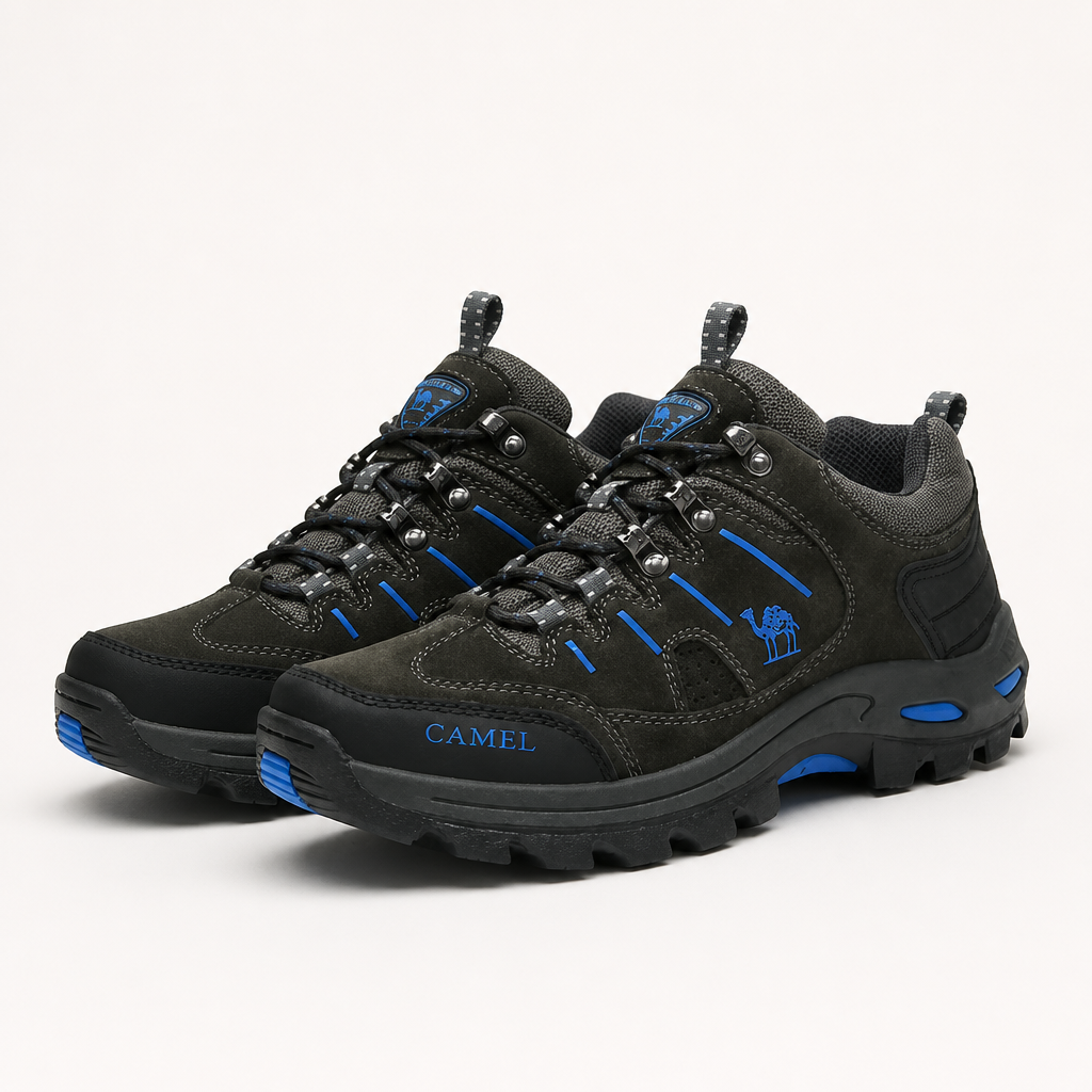 Caroline | Womens Waterproof Leather Non Slip Walking Hiking Shoes, Grey 2