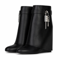 Carys | Womens Platform Heeled Buckle Round Toe Ankle Boots