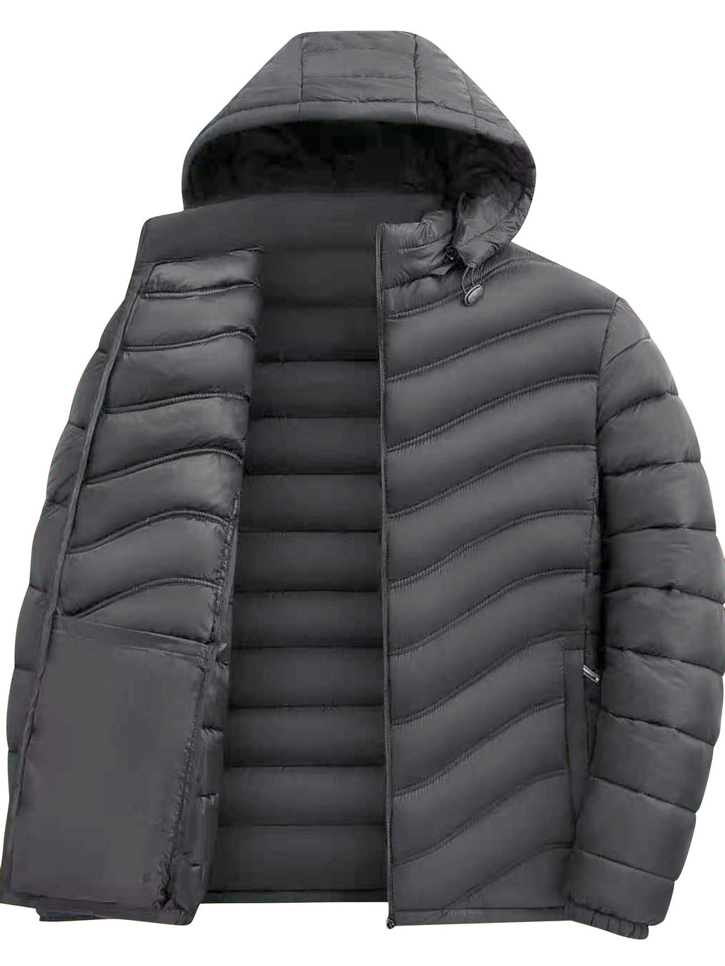 Cash | Mens Puffer Jacket Lightweight Padded Winter Quilted Coat